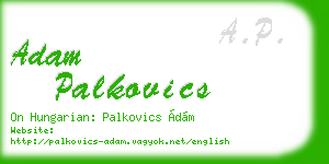 adam palkovics business card